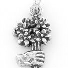 STERLING SILVER JASMINE BUNDLE OF FLOWERS CHARM/PENDANT