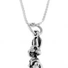 STERLING SILVER RABBIT/BUNNY CHARM & SS 16" BOX CHAIN SET