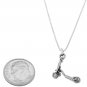 STERLING SILVER SCOOTER CHARM WITH 18 inch BOX CHAIN NECKLACE