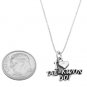 STERLING SILVER I LOVE (HEART) TAE KWON DO CHARM WITH 16 inch BOX CHAIN NECKLACE