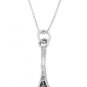 STERLING SILVER LACROSSE STICK CHARM WITH 16 inch BOX CHAIN NECKLACE
