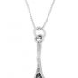 STERLING SILVER LACROSSE STICK CHARM WITH 16 inch BOX CHAIN NECKLACE