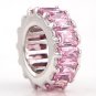 STERLING SILVER OCTOBER WHEEL BIRTHSTONE CZ SPACER EUROPEAN BEAD