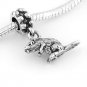 STERLING SILVER DANGLE BEAVER EUROPEAN BEAD