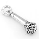 STERLING SILVER SINGER/ KARAOKE MICROPHONE CHARM