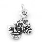 STERLING SILVER COMEDY TRAGEDY DRAMA MASK CHARM/ PENDANT