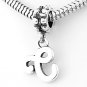 STERLING SILVER DANGLING FANCY LETTER C EUROPEAN BEAD