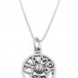 STERLING SILVER CUT OUT DISC BASKETBALL CHAMPS CHARM WITH 16 inch BOX CHAIN NECKLACE