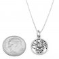 STERLING SILVER CUT OUT DISC BASKETBALL CHAMPS CHARM WITH 16 inch BOX CHAIN NECKLACE