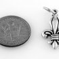 STERLING SILVER FLEUR DE LIS CHARM W/ 16" BOX CHAIN
