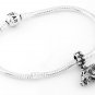 STERLING SILVER DANGLING RAZORBACK HOG EUROPEAN BEAD