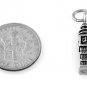 STERLING SILVER BIG BEN CLOCK CHARM WITH 16" BOX CHAIN