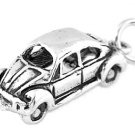 STERLING SILVER CLASSIC BEETLE STYLE CAR CHARM/PENDANT