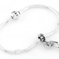 STERLING SILVER DANGLING FLAMINGO EUROPEAN BEAD