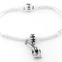 STERLING SILVER DANGLING GIRAFFE EUROPEAN BEAD