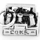 STERLING SILVER CARTON OF COKE BOTTLES CHARM/PENDANT