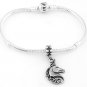 STERLING SILVER DANGLING UNICORN HEAD EUROPEAN BEAD