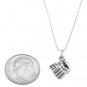 STERLING SILVER BASEBALL GLOVE / SOFTBALL GLOVE CHARM WITH 16 INCH BOX CHAIN NECKLACE