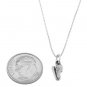 STERLING SILVER BABY ICE SKATE / BABY BOOT CHARM WITH 16 INCH BOX CHAIN NECKLACE