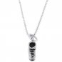 STERLING SILVER BABY ICE SKATE / BABY BOOT CHARM WITH 16 INCH BOX CHAIN NECKLACE