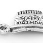 STERLING SILVER HAPPY BIRTHDAY CAKE CHARM/ PENDANT