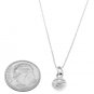 STERLING SILVER BASKETBALL CHARM WITH 16 INCH BOX CHAIN NECKLACE