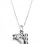 STERLING SILVER ROLLERBLADE / INLINE SKATE CHARM WITH 16 INCH BOX CHAIN NECKLACE