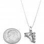 STERLING SILVER ROLLERBLADE / INLINE SKATE CHARM WITH 16 INCH BOX CHAIN NECKLACE