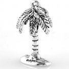 STERLING SILVER 3D TROPICAL BEACH PALM TREE CHARM