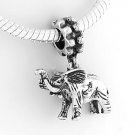 STERLING SILVER DANGLING ELEPHANT EUROPEAN BEAD
