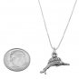 STERLING SILVER BROAD BILL FISH / SWORDFISH CHARM WITH 16 inch BOX CHAIN NECKLACE