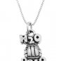 STERLING SILVER H2O POLO / WATER POLO CHARM WITH 16 inch BOX CHAIN NECKLACE