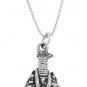 STERLING SILVER BIG CLAW LOBSTER / SEAFOOD LOBSTER CHARM WITH 16 INCH BOX CHAIN NECKLACE
