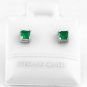 STERLING SILVER MAY BIRTHSTONE CZ CHILD POST EARRINGS 3mm