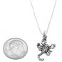 STERLING SILVER INSECT / SCORPION CHARM WITH 16 INCH BOX CHAIN NECKLACE