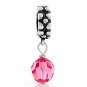 STERLING SILVER DANGLING OCTOBER BIRTHSTONE EUROPEAN BEAD