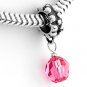 STERLING SILVER DANGLING OCTOBER BIRTHSTONE EUROPEAN BEAD
