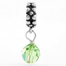 STERLING SILVER DANGLING AUGUST BIRTHSTONE EUROPEAN BEAD