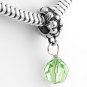 STERLING SILVER DANGLING AUGUST BIRTHSTONE EUROPEAN BEAD