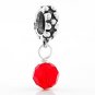 STERLING SILVER DANGLING JULY BIRTHSTONE EUROPEAN BEAD