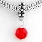 STERLING SILVER DANGLING JULY BIRTHSTONE EUROPEAN BEAD