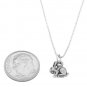 STERLING SILVER SMALL BUNNY RABBIT CHARM WITH 16 INCH BOX CHAIN NECKLACE