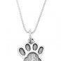 STERLING SILVER PAW PRINT / DOG PAW/ ANIMAL PAW CHARM WITH 16 inch BOX CHAIN NECKLACE