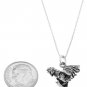 STERLING SILVER ROOSTER / GAME COCK ROOSTER CHARM WITH 16 inch BOX CHAIN NECKLACE