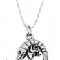 STERLING SILVER CRAW-FISH / SHRIMP CHARM WITH 16 inch BOX CHAIN NECKLACE