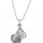 STERLING SILVER BEACH / OCEAN CONCH SHELL CHARM WITH 16 INCH BOX CHAIN NECKLACE