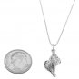 STERLING SILVER BEACH / OCEAN CONCH SHELL CHARM WITH 16 INCH BOX CHAIN NECKLACE