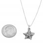 STERLING SILVER OCEAN'S STARFISH CHARM WITH 16 inch BOX CHAIN NECKLACE