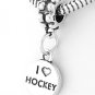 STERLING SILVER DANGLING I LOVE HOCKEY EUROPEAN BEAD