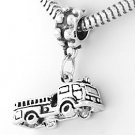 STERLING SILVER DANGLING FIRE TRUCK/ ENGINE EUROPEAN BEAD